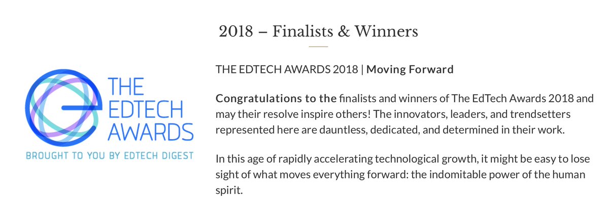 JenWilliamsEdu's tweet photo. Congrats to SO many of my favs! @edtechdigest #TheEdTechAwards 
https://t.co/7Nx09j0voq
🏆🎉💻🏆🎉
@participate
@GetKahoot
@AdobeSpark
@soundtrap
@Flipgrid
@nearpod
@myONreader
@tweetcpalms
@Grammarly
@PledgeCents
@explainevrythng
@wellssusan
@mrhooker
@thomascmurray
@MrLeonard8 https://t.co/DFleRrU8dy