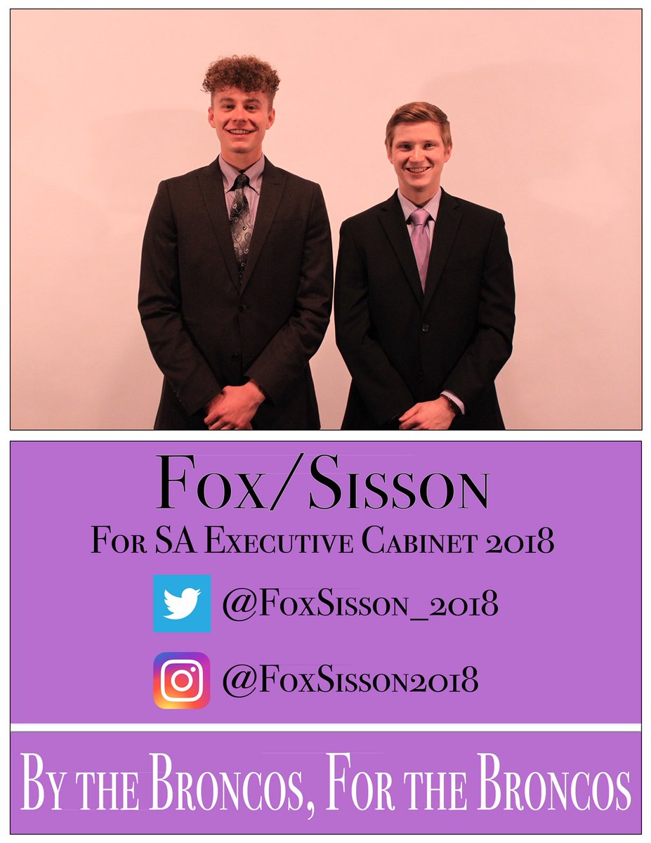 FoxSisson_2018's tweet photo. We are happy to announce our candidacy for @HCStudentAssoc election! 
@thejerodfox for Pres
@sisson_m_ for VP
We will be unveiling our platform positions tomorrow, stay tuned
#FoxSisson2018 https://t.co/lUIwFFIsOL