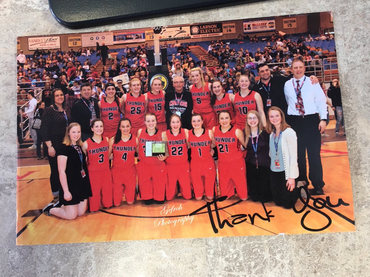 DomIzzoWDAY's tweet photo. Thanks to @MedinaSchool for the great postcard, was fantastic to watch your team make history at the #NDGirlsStateB! https://t.co/2GazWLnXXl