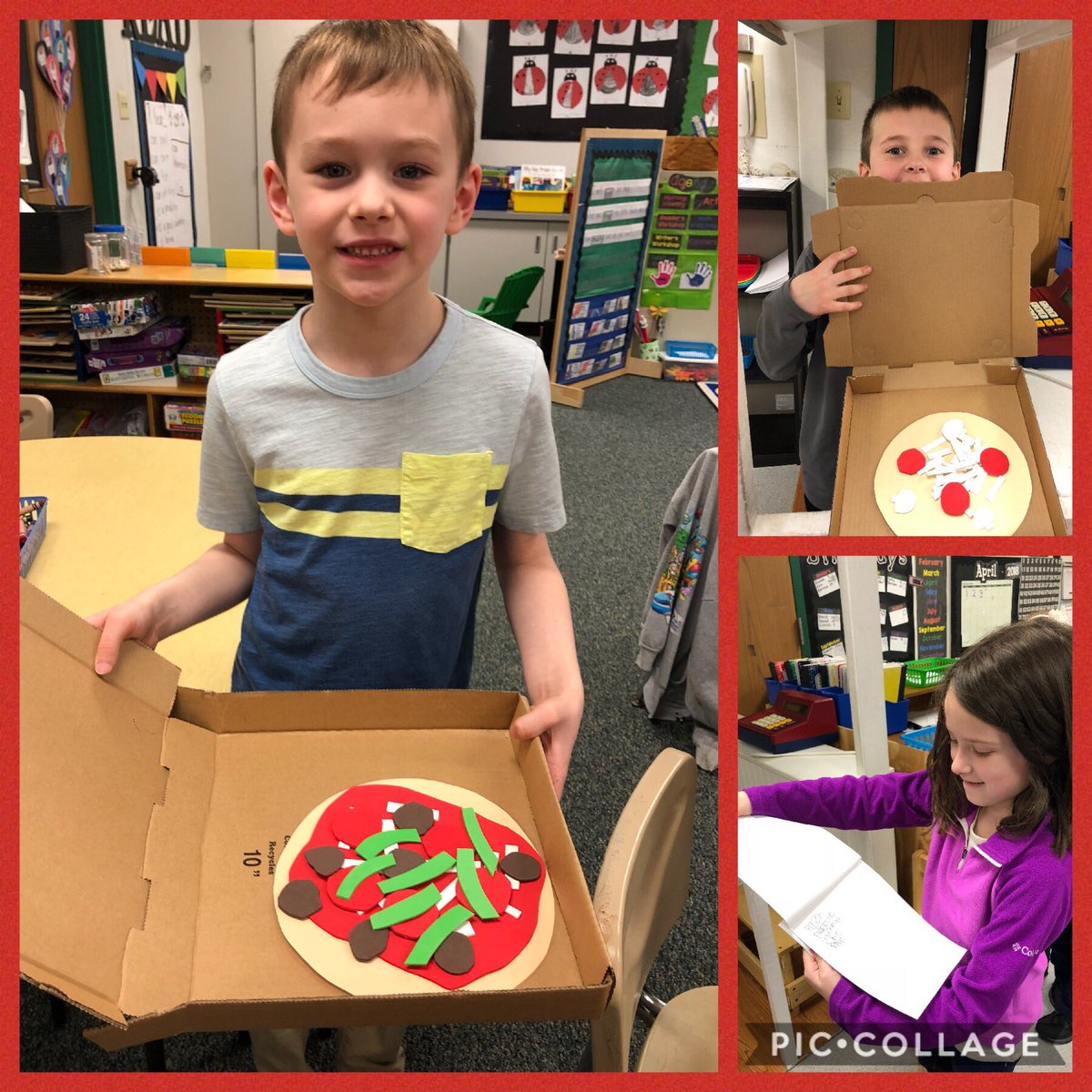MrsShreveSES's tweet image. Can I take your order?? Thanks @MrsGarrett_SES for your help getting our pizza restaurant up and running! #literacyfun
