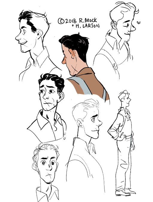 I'm excited to share what I'm currently working on--a new (untitled) fantasy-historical graphic novel written by @hopelarson!! Here is the main character, Vonceil, and her older brother Elber. stay tuned for more sneak peaks ;) 
