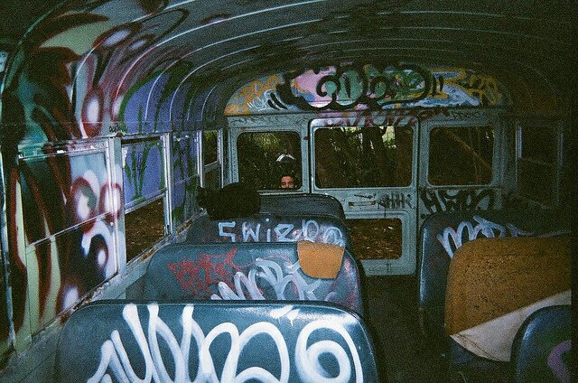 Autobús en abandono.