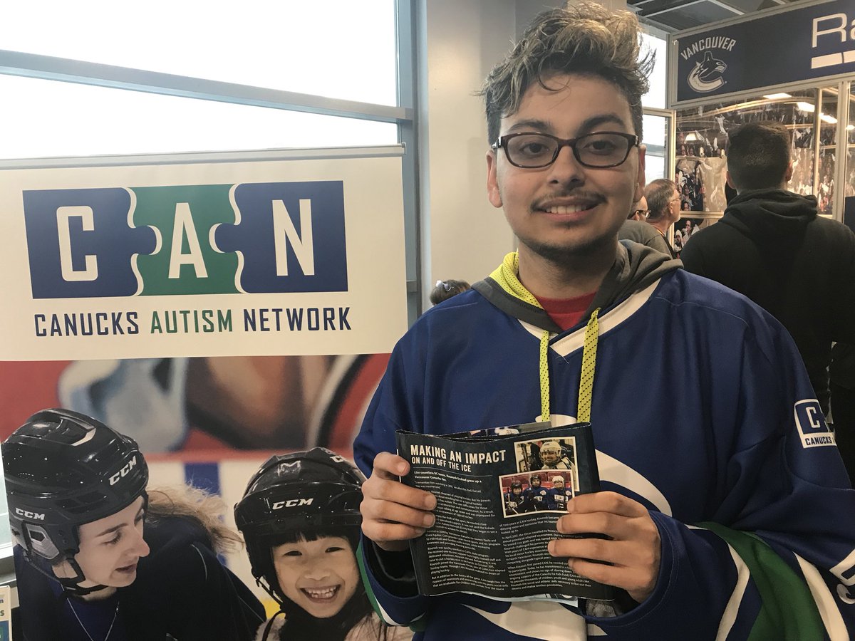 canucksautism's tweet photo. From CAN hockey to minor league bantam star, check out Kourosh Ershad’s feature story in tonight’s #Canucks in-game program!

#AutismAwareness #CAN10 https://t.co/sj8jWdrZyq