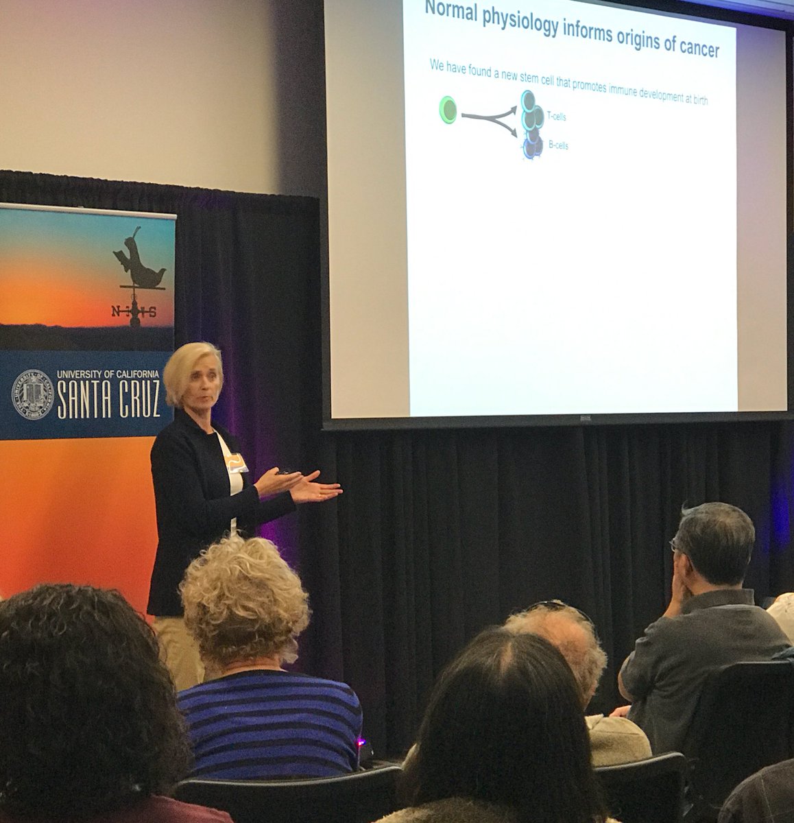 UCSCevents's tweet image. Blood and bones are the topic of Professor Camilla Forsberg&apos;s talk about the biology of stem cells, part of her breakthrough work at UC Santa Cruz @ucsc @UCSC_BSOE #thinkucsc
