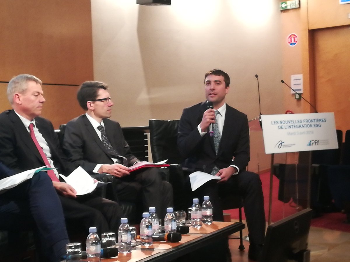 WillJMartindale's tweet photo. “La finance verte et durable en France est un modèle pour le reste du monde - mais avec le leadership vient également la responsabilité” - excellent @PRI_News conference in Paris. https://t.co/YmDmZSVjAG