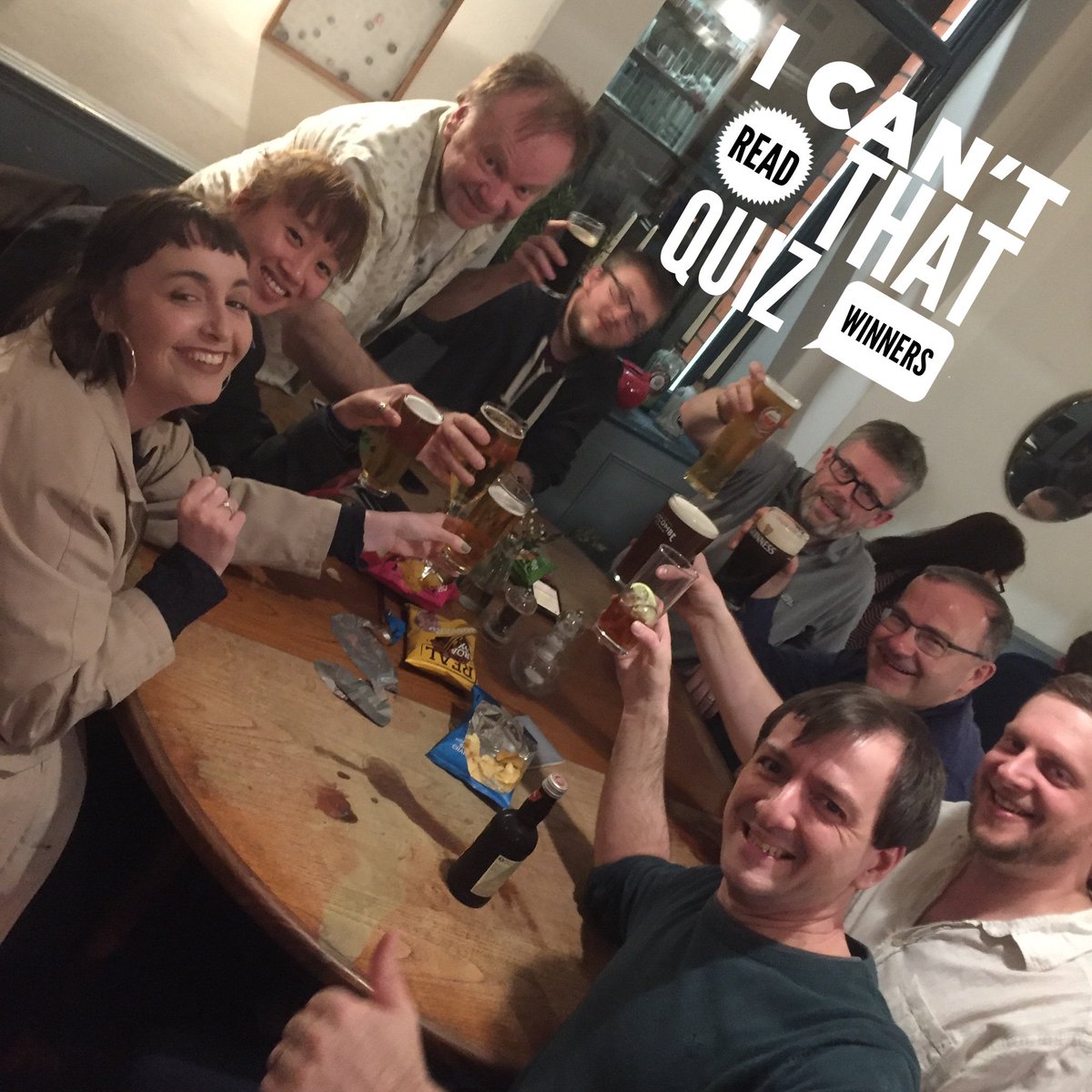 QuizzicalQuiz's tweet photo. I Can’t Read That were very pleased to win the #Quiz at #TheKnowle #Bristol - great job...roll on next week! @theknowlepub The Knowle Pub https://t.co/uiXHAfhZYp