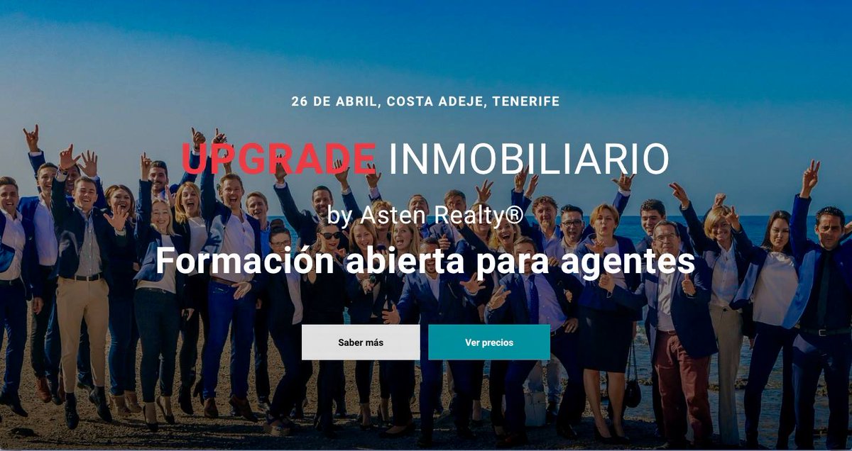 ¿Mañana quieres tener algo que no tienes hoy? 
¡Hoy tienes que hacer algo que no estabas haciendo ayer!
El día 26 de Abril te invitamos al UPGRADE INMOBILIARIO - 8 horas de la formación abierta con la participación de los TOP COACHES! 
Info y entradas en - astenonline.com/upgrade