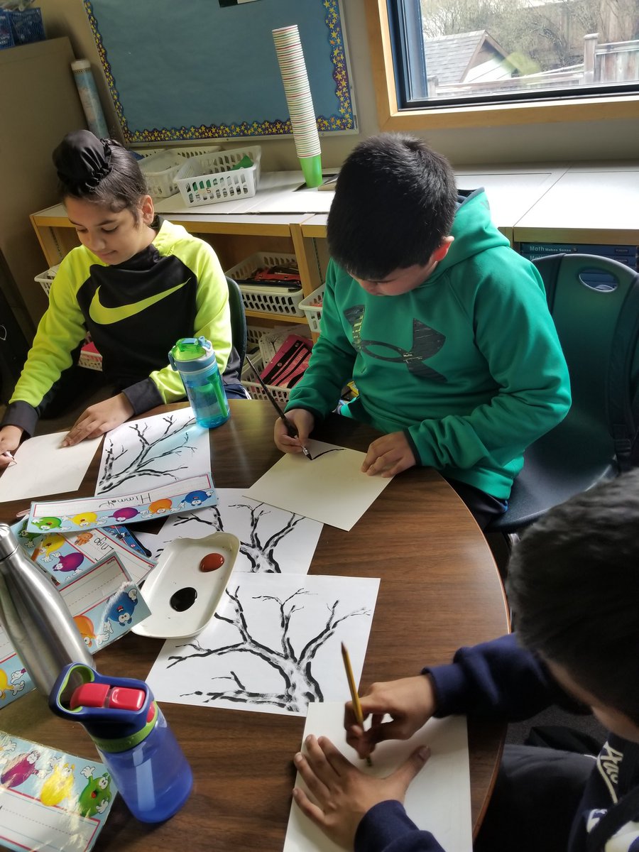 karveena23's tweet photo. Welcome back @RoyalHeightsBC sts celebrate Spring by learning about the @CityofVancouver @ParkBoard Cherry Blossom Festival as a soft start this morning listening to mindful music and drawing our trees. #IEE #outdoorEd #nature #placebased #sd36learn #sd36abed #connectiontoplace https://t.co/jcEXPYYQxX