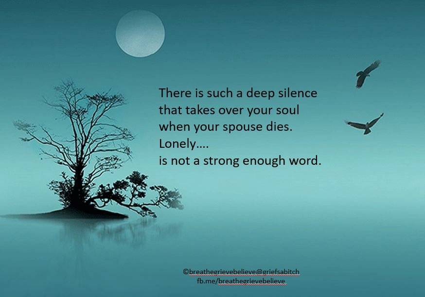 There is such a deep silence that takes over your soul when your spouse dies. Lonely is not a strong enough word.
#Grief #Widow #Bereavement #GriefistheThing #MissYou