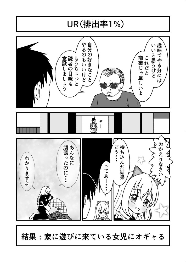 漫画を持ち込んだ結果ガチャ

https://t.co/MW6ga6WdYD 