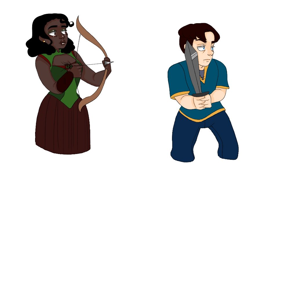 Team_Angst's tweet photo. Check out our Fighting Stance battle art of our protagonists Jonah and Melora for our #OGPC game! https://t.co/cuMecOuSBV