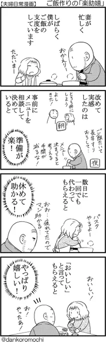 【日常四コマ】ご飯作りの「楽助嬉」 