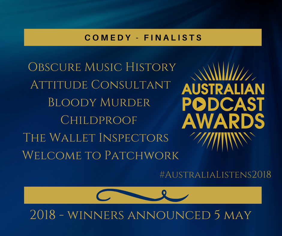 AusPodAwards's tweet photo. Congratulations to the finalists for the best Comedy podcasts in 2018! #AustraliaListens2018

For the full list of finalists in all categories, head to https://t.co/hAOifEWCzh later today! https://t.co/0HOacJyLPq