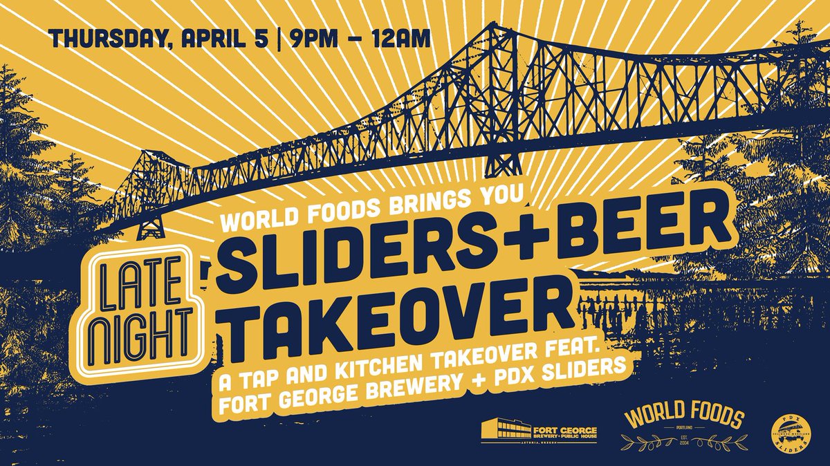 FortGeorgeBeer's tweet image. Sliders from @PdxSliders + haze from @FortGeorgeBeer. Late Night Sliders + Beer this Thursday from 9pm to midnight @worldfoodpdx
#FieldsofGreen #CityofDreams #BetaIPA16
