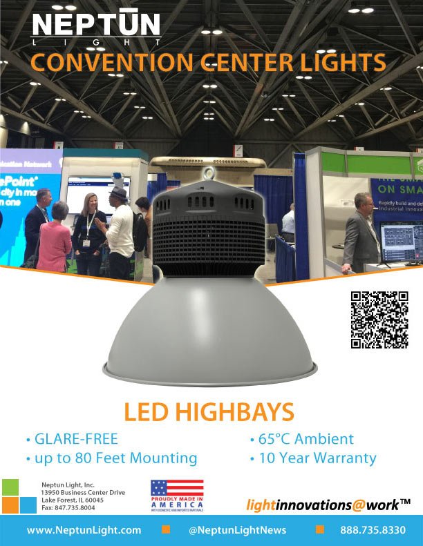 NeptunLightNews's tweet photo. NEPTUN offers state of art Convention Center Highbays. The 400Watt LED replace 1000W HID for incredible energy savings. See this pictured Kansas City Convention Center with installed NEPTUN LED-25400 models 5000 K and CRI 85. See link https://t.co/UX0ZG5cs1u https://t.co/XmvmJgM1EV