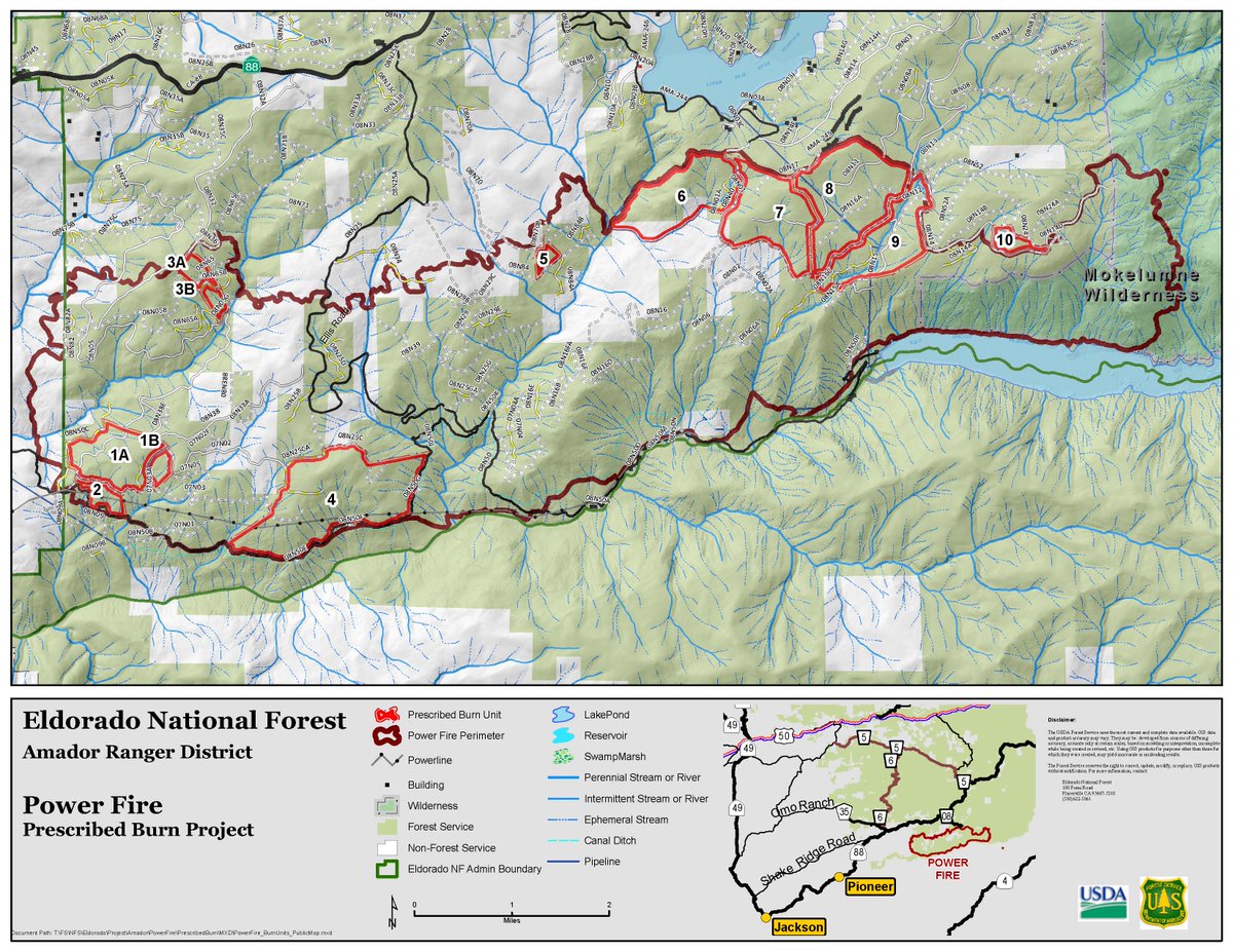El Dorado National Forest Map Maping Resources