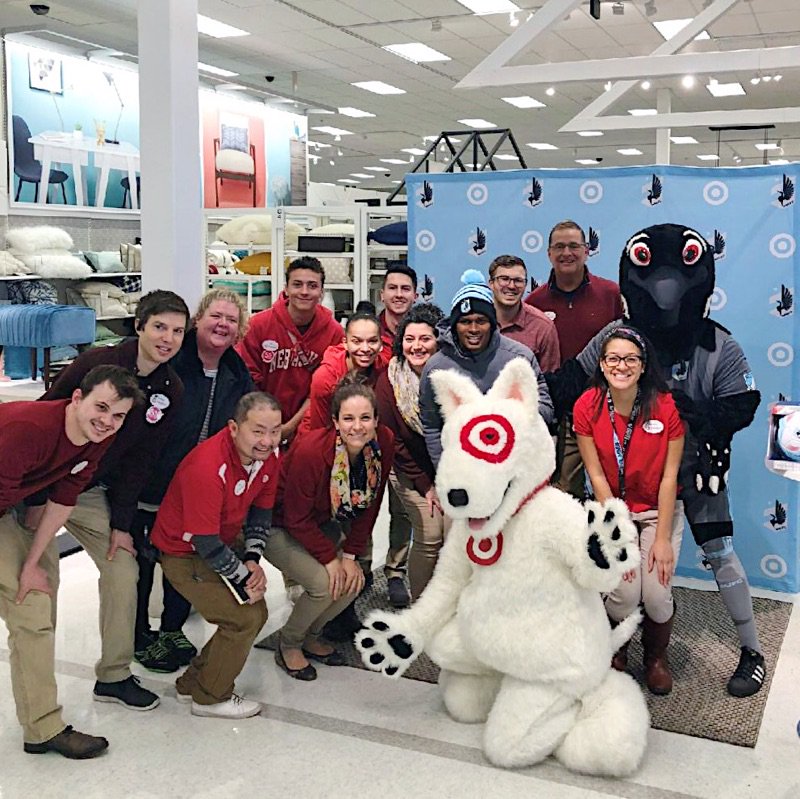Our team &amp; guests got a real kick out of meeting the newest member of the <a href="/MNUFC/">x - Minnesota United FC</a> family, Darwin Quintero, at our St. Paul Midway <a href="/Target/">Target</a> store today. ⚽️ Thanks for stopping by!