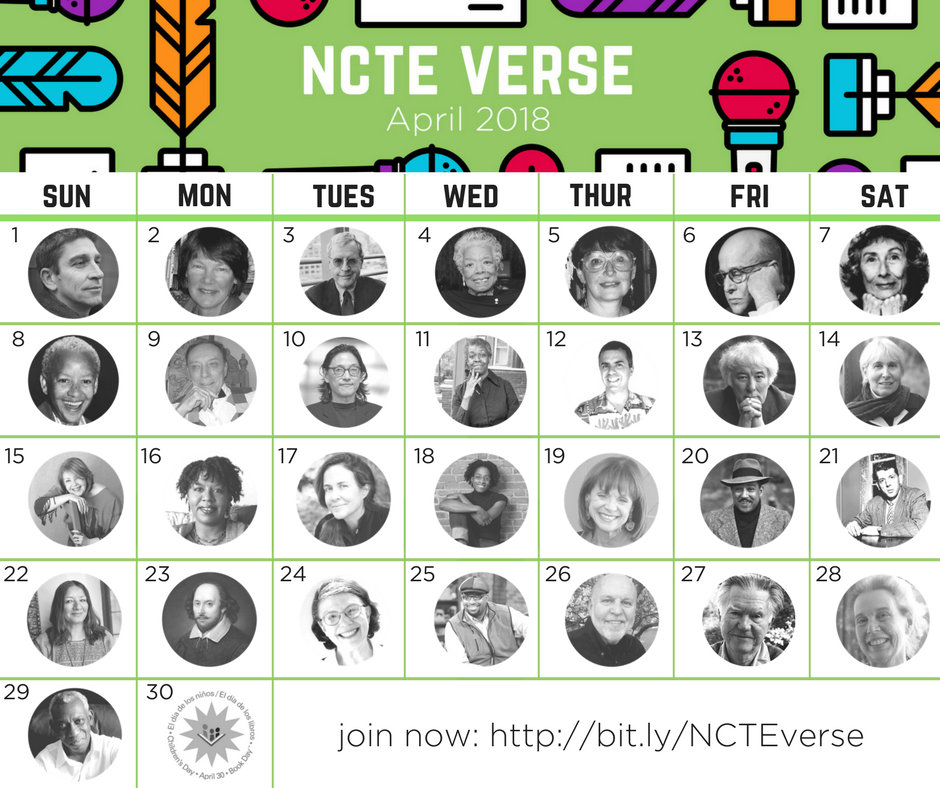 ncte's tweet photo. It's officially #NationalPoetryMonth! Don't miss out—sign up for NCTE Verse, our member-exclusive FREE professional learning opportunity, to receive daily poetry inspiration during April: https://t.co/EIXCd6QEun https://t.co/6WAYfZcnYR