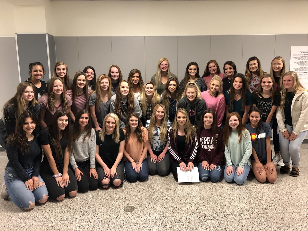 Introducing Your 2018-2019 MHS Varsity and JV Cheerleaders!  Congratulations Ladies! 💜💛