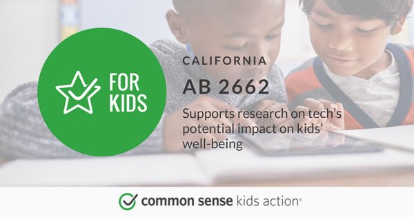 CSKidsAction's tweet image. Update: AB 2662 passed in California's Assembly Privacy Committee today! We're one step closer to digital research #forkids in CA. Help us keep up the momentum: comsen.se/2q3cjQ4 #truthabouttech #digitalwellbeing