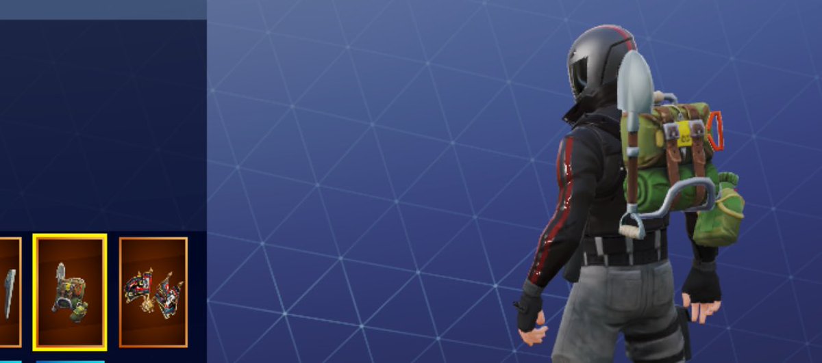 franmirabella's tweet photo. Definitely the one skin you might want to buy in @FortniteGame. Backpack bling is fun, too. Don’t see it appear too often. #Funtertainment https://t.co/p97hiPGpN5