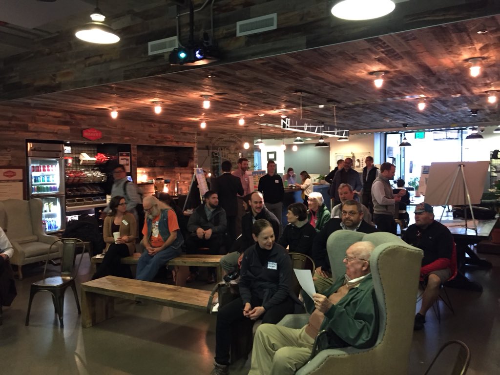 SLUCCouncil's tweet photo. Great turnout today at our Community meeting tonight @WeWorkSEA #SLU https://t.co/IOdoL0d2Pi