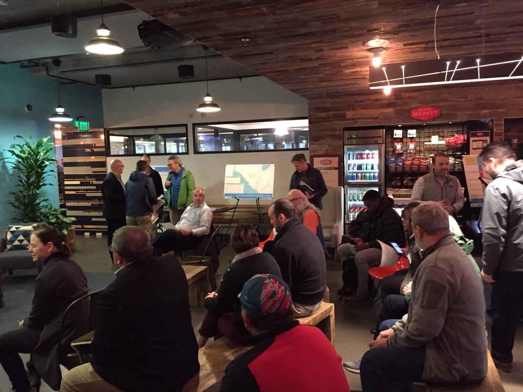 SLUCCouncil's tweet photo. Great turnout today at our Community meeting tonight @WeWorkSEA #SLU https://t.co/IOdoL0d2Pi