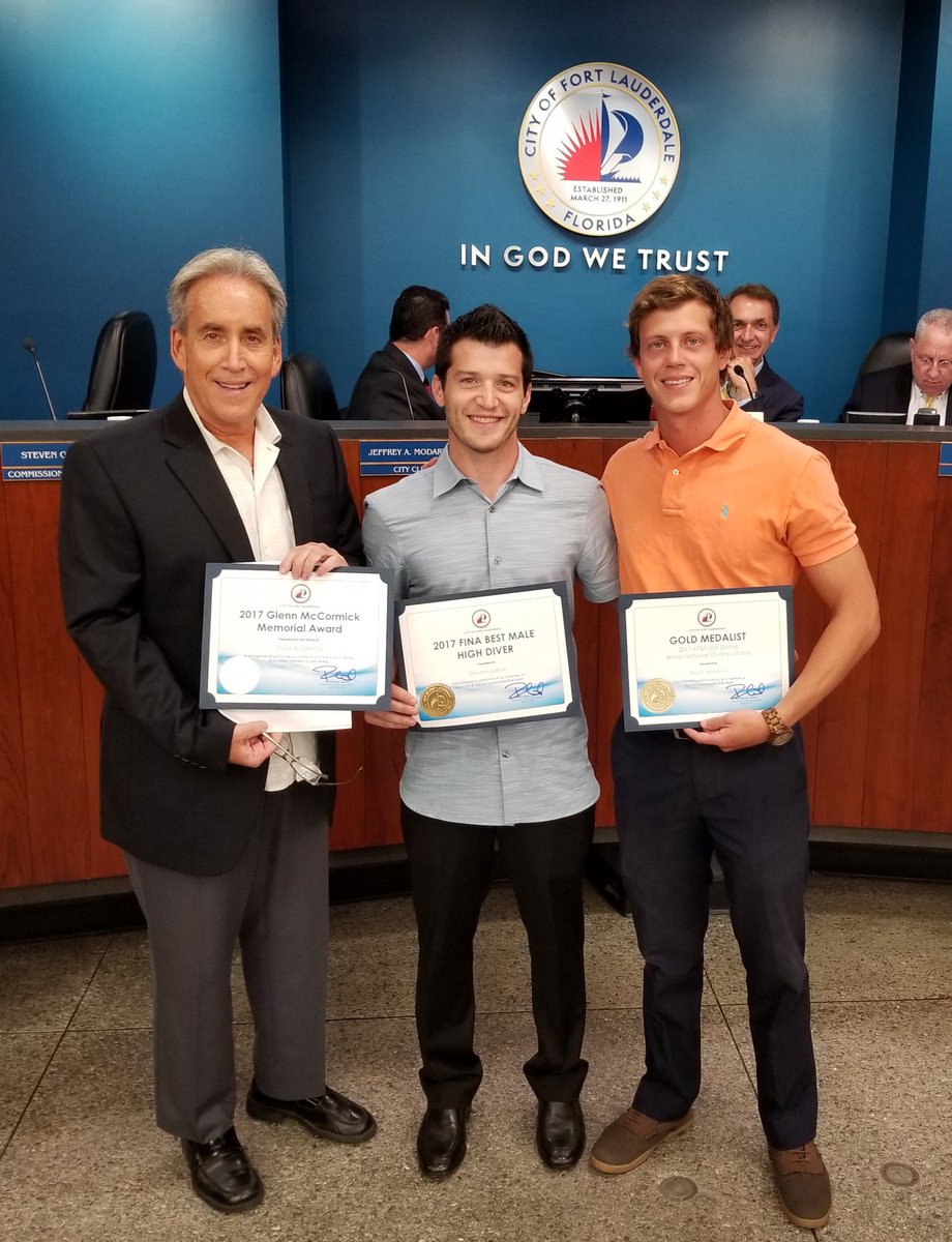 Comm Steven Glassman congratulates Steven LoBue 2017 FINA Best Male High Diver and Gold Medalist Ryan Hawkins <a href="/ftldivingteam/">Ft Lauderdale Diving</a> <a href="/deantrantalis/">Mayor Dean J. Trantalis</a> <a href="/heathermoraitis/">Heather Moraitis</a> <a href="/rmckinzie8779/">Robert Mckinzie</a> <a href="/BenSorensen/">Ben Sorensen</a> @FLPD411 @FtLaudFire <a href="/leefeldman/">Lee Feldman</a> <a href="/divelobue/">Steven LoBue</a>