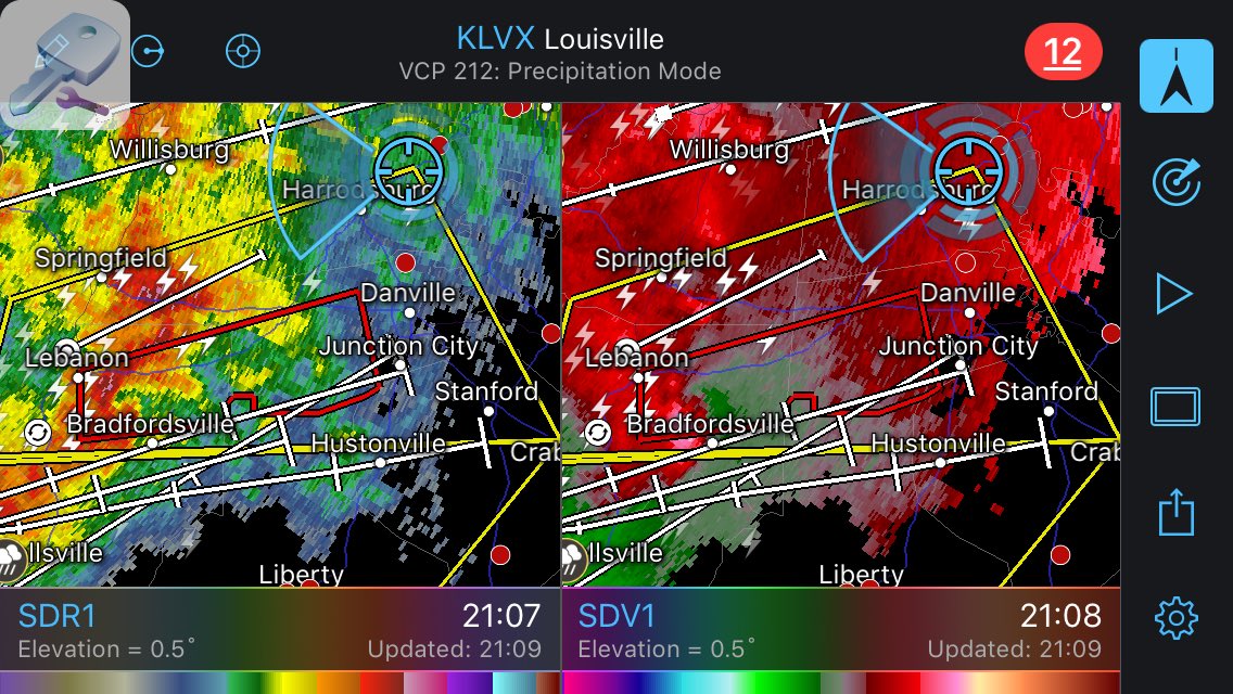 Danville area Tornado warning. We're intercepting soon.