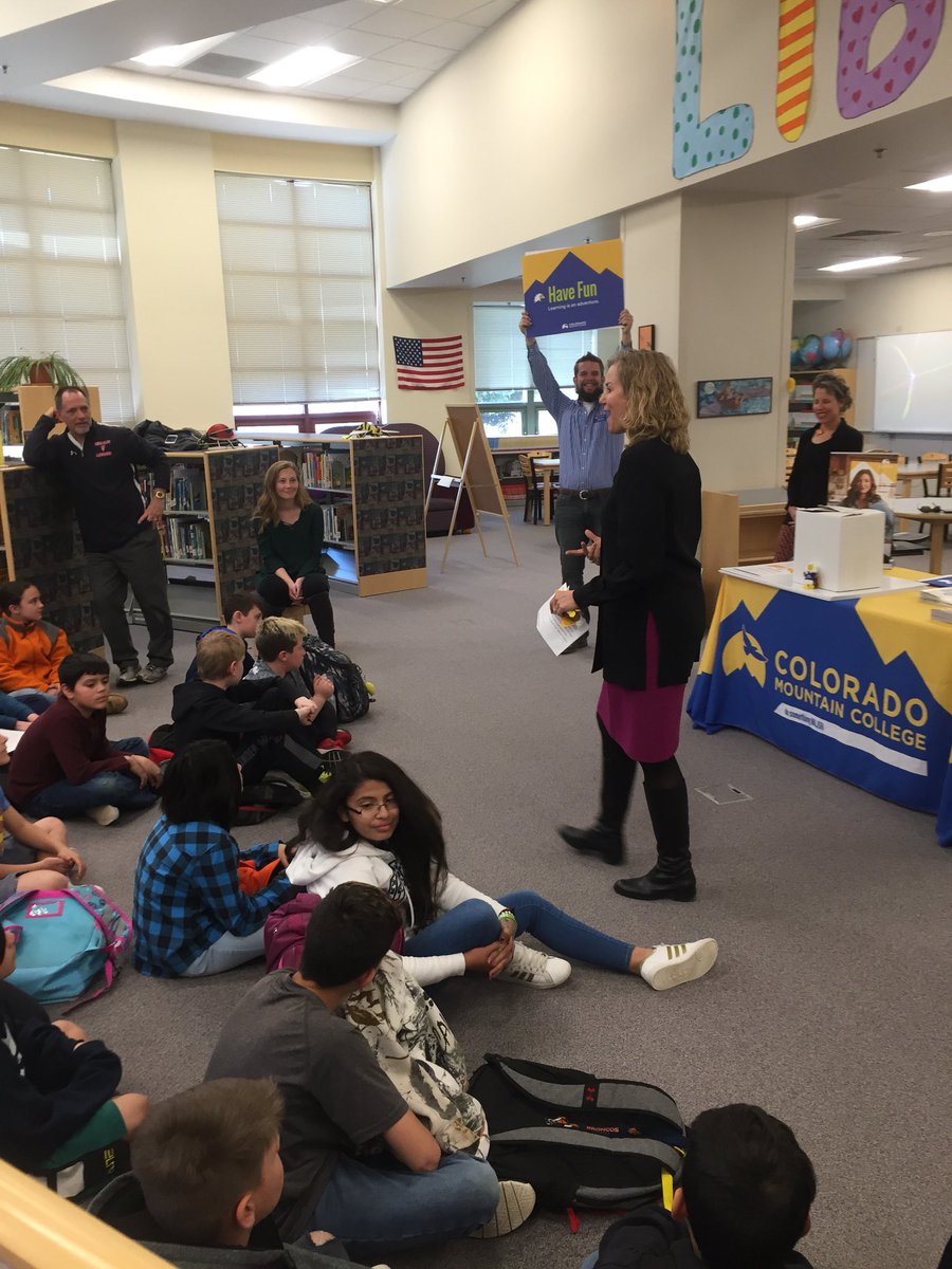 ericolsen's tweet photo. Big thanks to @CMCPresident for talking to our #RedHillElem 5th graders about the importance of a college education. We appreciate your time and insights. #ecsrocks #edcolo @EagleCOSchools #collegeisforme https://t.co/5WlOguBQDO