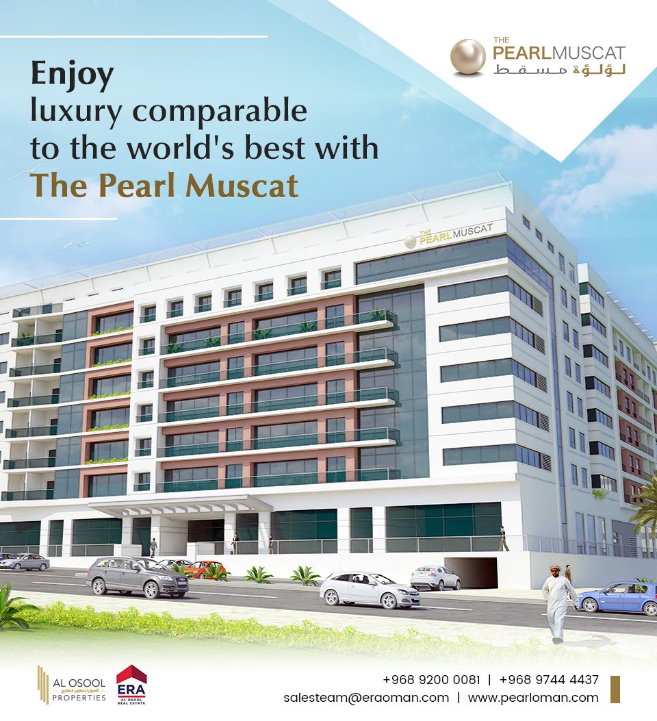 PearlMuscat's tweet photo. #ThePearlMuscat offers #luxuryapartments for those who seek the ultimate in sophisticated accommodations and design. 
Visit: https://t.co/ajjZmOHtUC
#pearlmuscat #residentialproject #apartments #realestate #home #realestategoals #dreamhome #findhome #omanrealestate https://t.co/rKNDyzgCL8