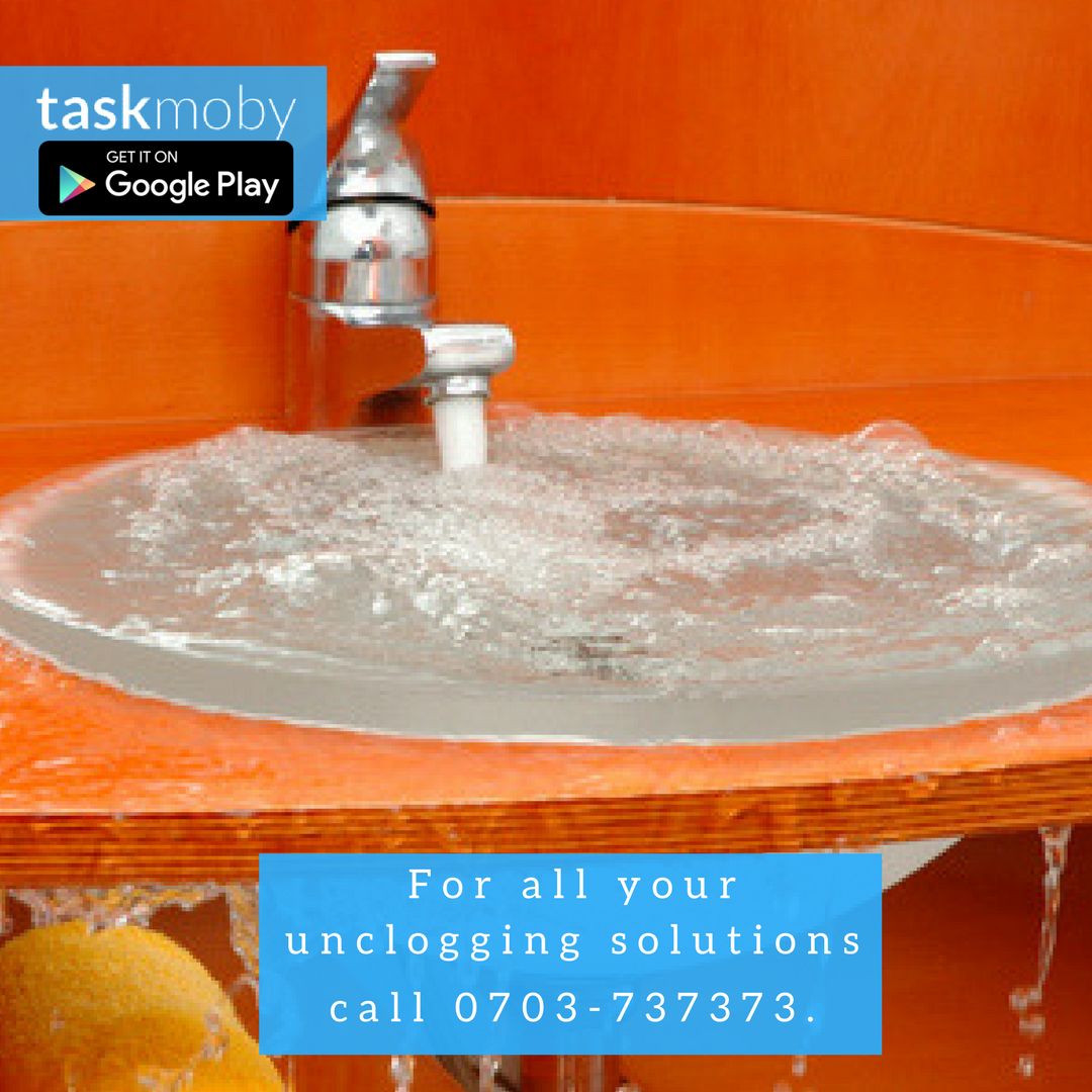 taskmoby's tweet photo. Poor drainage may cause clogging up of your sink and drainage systems. Call a Taskmoby Plumber, and we will offer a solution on 0703-737373 or https://t.co/pNhvgdgrGD #Plumbers #TaskmobyApp https://t.co/oOGTiMMQxa