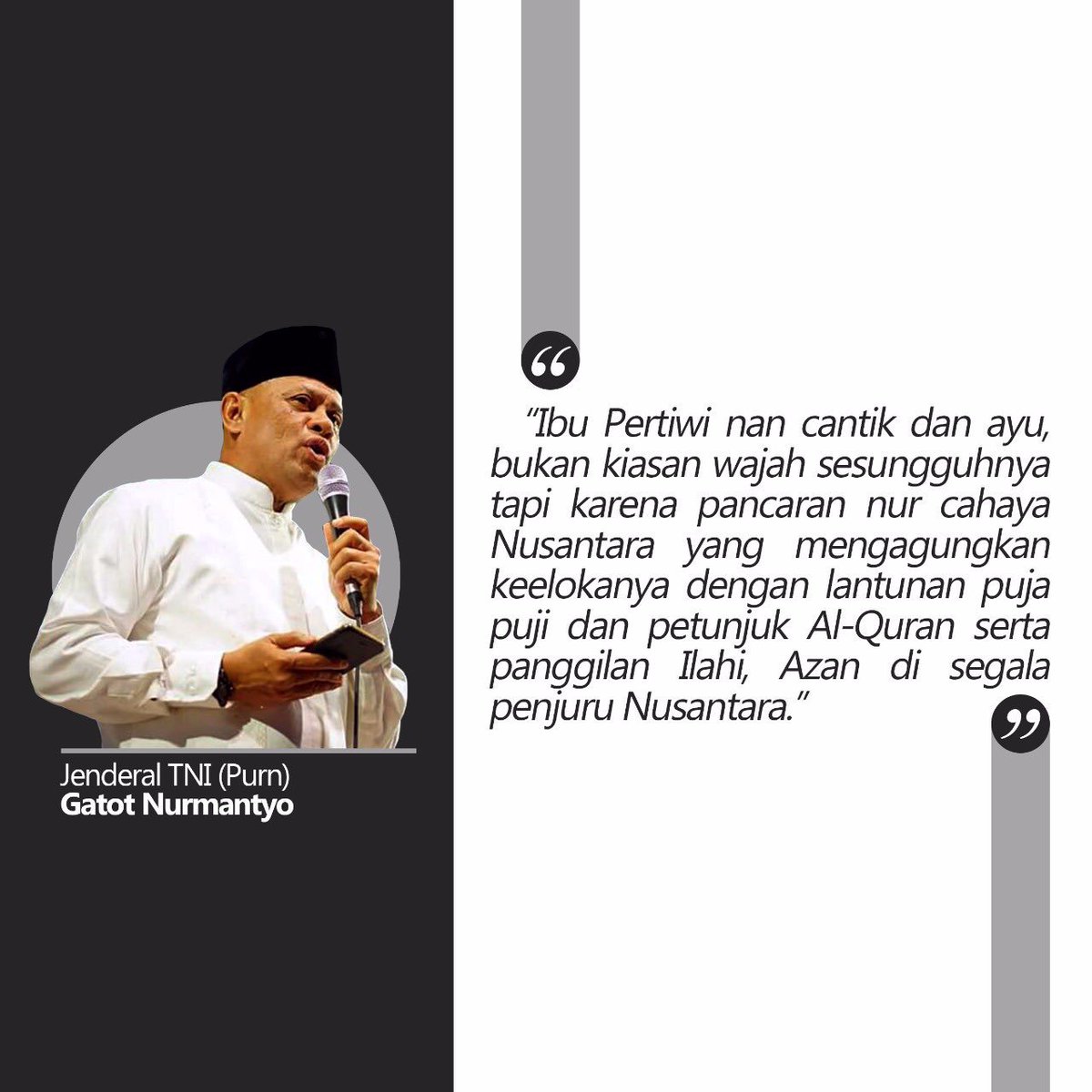 Nurmantyo_Gatot's tweet photo. “Azan di segala penjuru Nusantara”
.
#satukanhatiuntukindonesia https://t.co/dMzAlOHzLJ