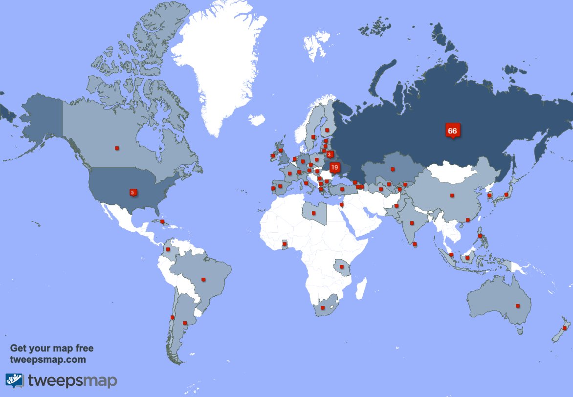 I have 6 new followers from USA, and more last week. See tweepsmap.com/!BizDirektor