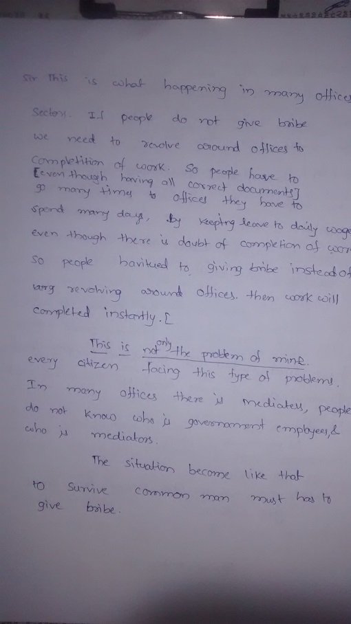 Shravankvb's tweet photo. @trsharish GOOD MORNING SIR THIS TWEET ABOUT WHAT IS HAPPENING IN GROUND LEVEL GOVERNANCE IF WE GIVE BRIBE AND IF DO  NOT GIVE AS WE ARE THE COMMON MAN WE NEED TRANSPARENCY IN THIS LEVEL AS WE HAVE DIRECT CONTACT WITH GROUND LEVEL ONLY. https://t.co/XsIAK4Kmvo