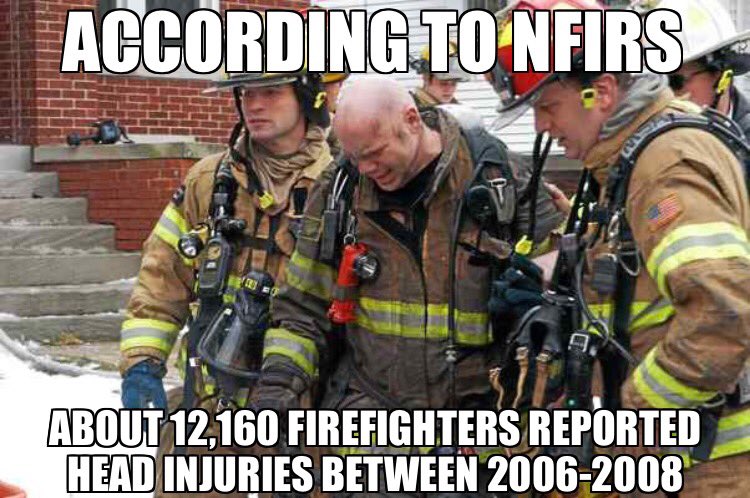 FirefighterCon1's tweet image. 12,160 is a huge number of head injuries for just 3 years. The fire service needs to know more about concussions and their long term consequences. #fireman #firefighter @FirehouseWorld @fireengineering @FDIC @FDSOApubs @floridaFFsafety @FirehouseNews @FireNews