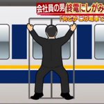 この後ろ姿は東京フレンドパークw終電を逃したくないがために電車に飛びたく男性の後ろ姿が!