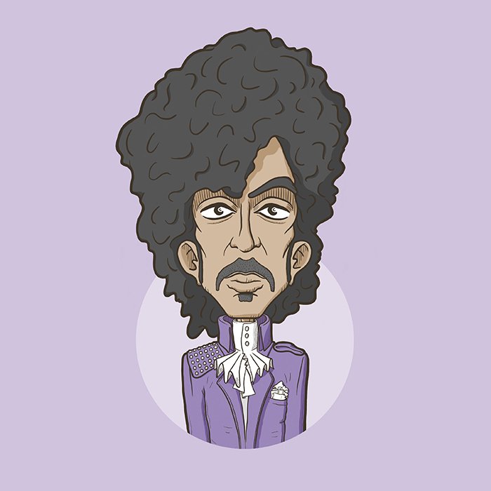 prince musician cartoon