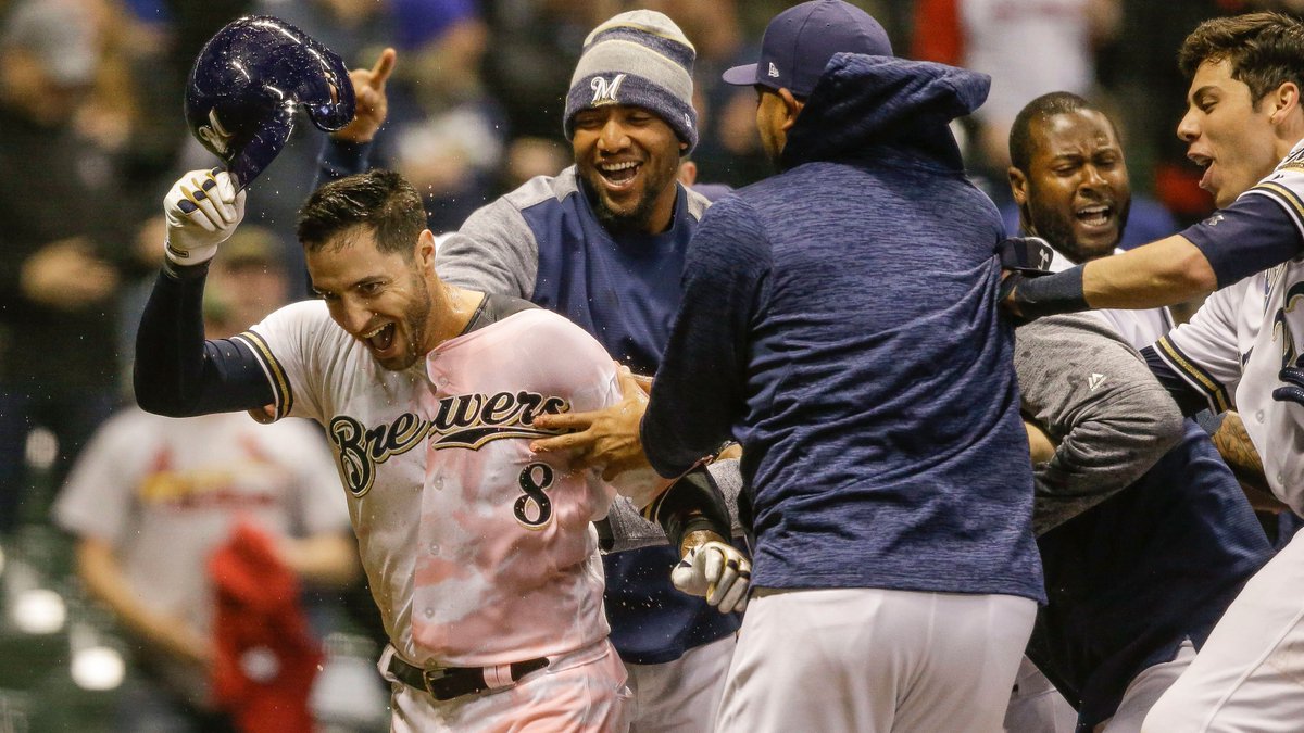 Tonight’s <a href="/Cardinals/">St. Louis Cardinals</a>-<a href="/Brewers/">Milwaukee Brewers</a> game is the first in <a href="/MLB/">MLB</a> history to both start AND end with back-to-back homers.