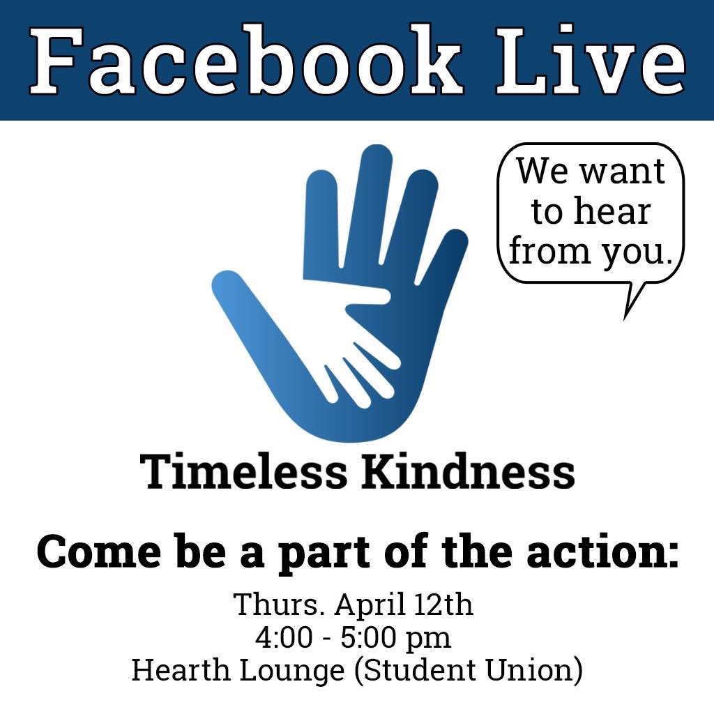 DailyFlipz's tweet photo. Join us April 12th from 4-5p in the Hearth Lounge of the Student Union at Wright State University as we go live from Facebook ! We will discuss the biggest takeaways from this experience and have guest speakers share their stories.
#TimelessKindness https://t.co/UcxqG2sSR6