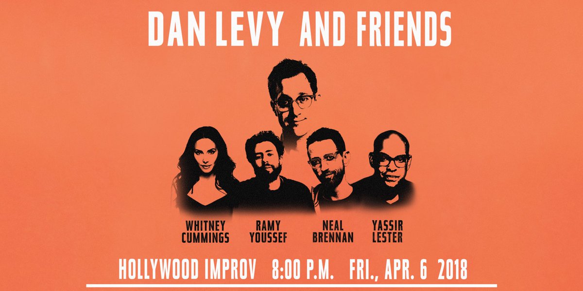 LA! This Friday at the @HollywoodImprov me and my very funny friends! Come out! TIX here: ticketweb.com/event/dan-levy…