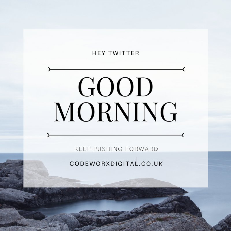 CodeWorxDigital's tweet image. Good morning #twitter, we're working on a new #Webdesign, #copywriting and some #marketing #DigitalMarketing today. What are you doing today?
Have a great day!  #Warwick #LeamingtonSpa #business