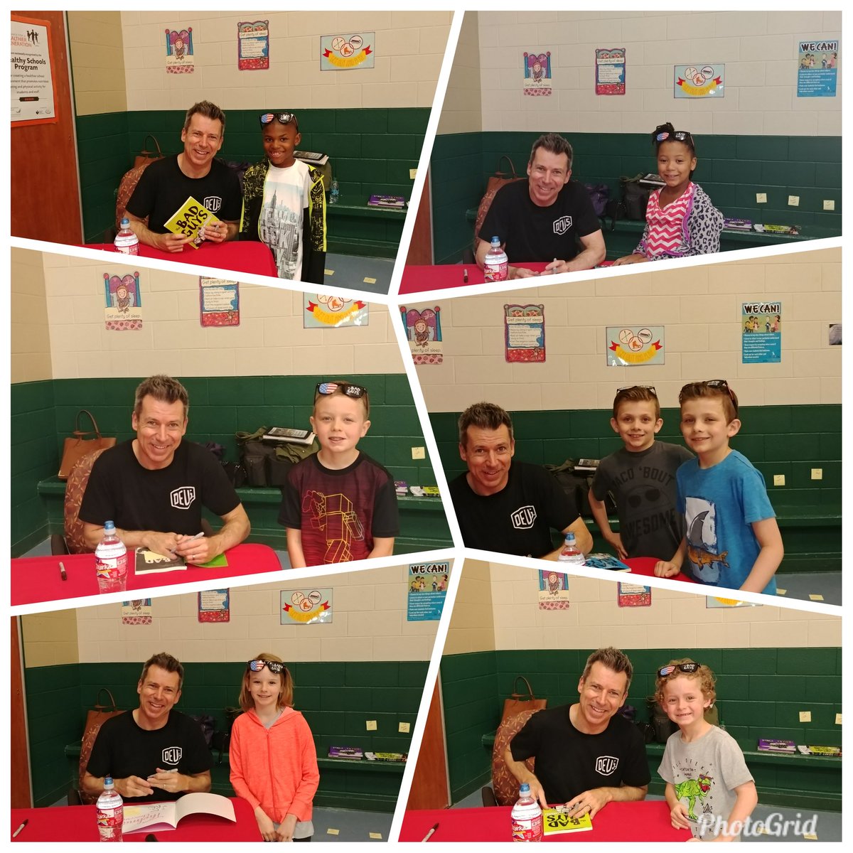 DoKneeAh's tweet photo. My students getting their books autographed. #aaronblabey #mckpress #mypress https://t.co/HKWaq6zcru