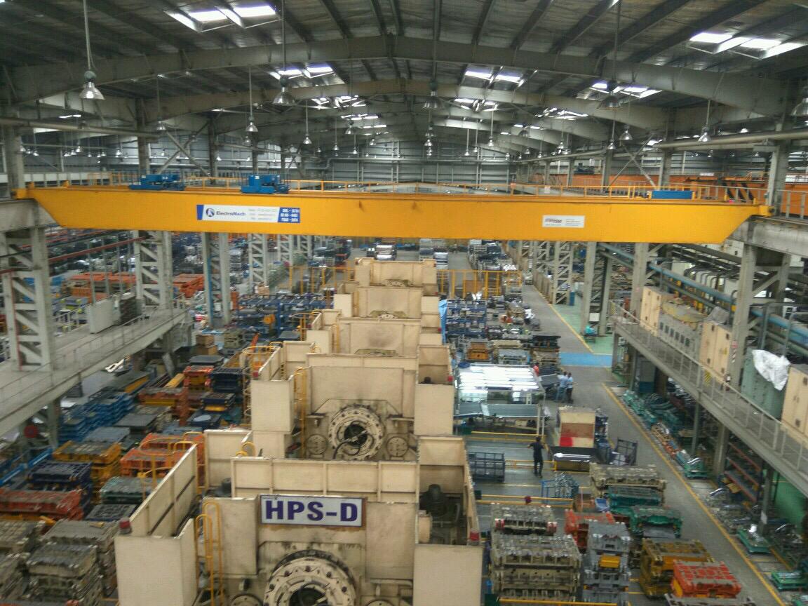 In the photo is 30t / 10t ElectroMech + Abus DGEOT, supplied to a leading auto ancillary in India for their press shop. These cranes are used for die handling within the press shop.
Please visit us at: emech.in
#ElectroMechEverywhere, #Abus, #Auto, #PressShop