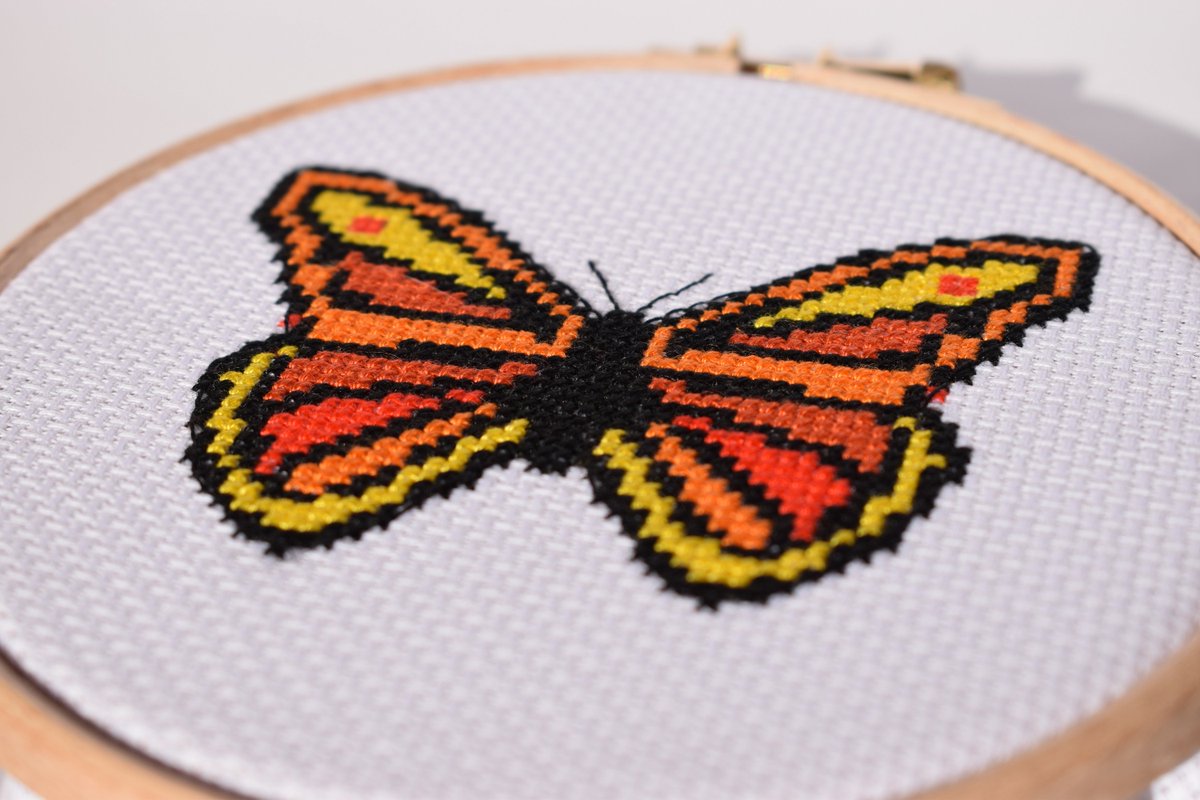 craftcartwright's tweet photo. Orange butterfly Cross stitch pattern https://t.co/GZyp2HZSiq via @Etsy #xtitch #craftshout https://t.co/Ske4zbvmu7