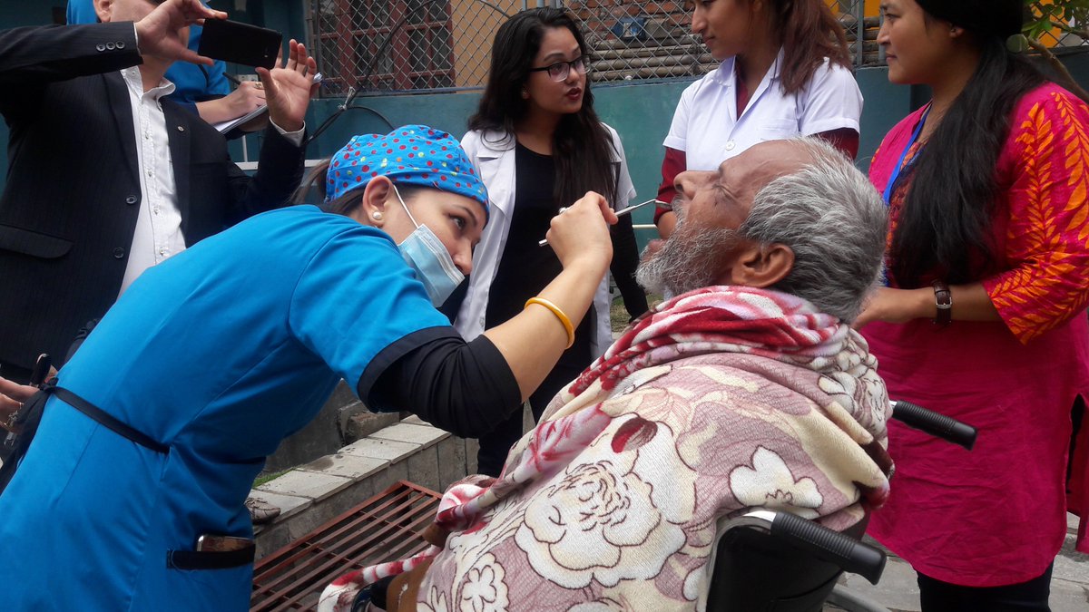 AgeingNepal's tweet photo. Free Dental Camp for #Elderly was conducted by Ageing Nepal in collaboration with Metro Dental Clinic, Harmony Homecare and Lions Club of Kathmandu Planet on 3rd April on the occasion of World Health Day 2018. #UHC30 #SDG3 #Healthforall Glimpses of the camp: https://t.co/w0o0FkGyWA