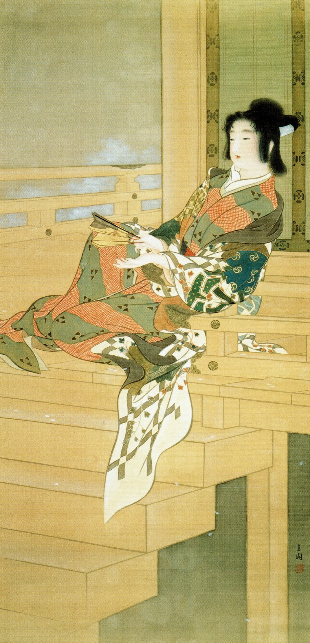 妖艶 希少価値❗上村松園 [序の舞] 織 インテリア 壁掛 和の心 額 美術