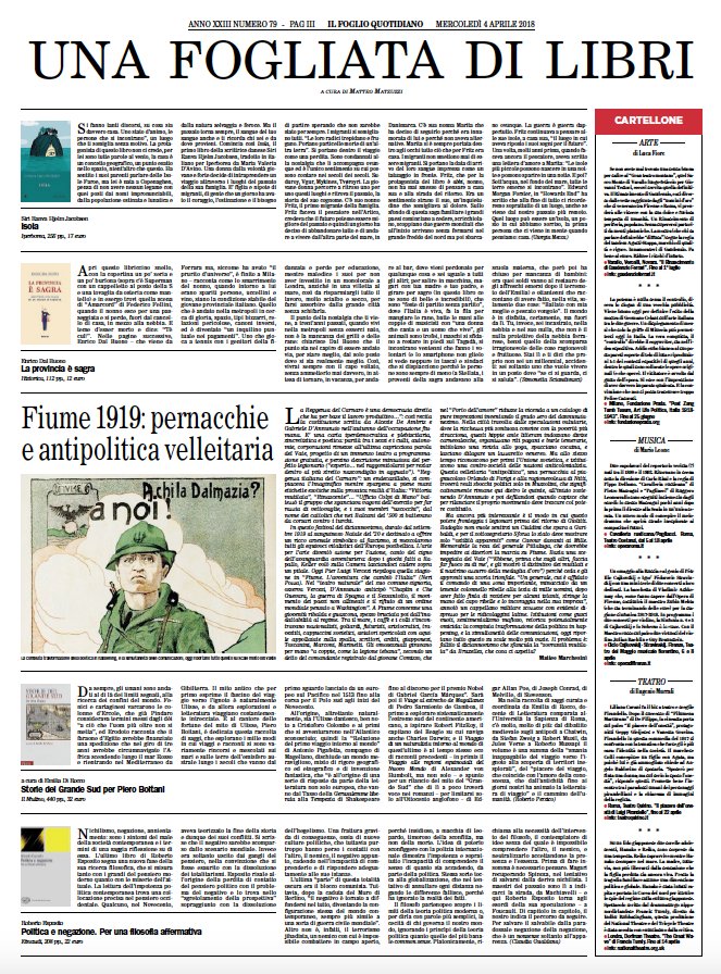 ilfoglio_it's tweet photo. Libri, appuntamenti e approfondimenti. La Fogliata di libri è cambiata, scopritela nel Foglio di oggi
https://t.co/311B8CHVHf https://t.co/UZCreqBPJx