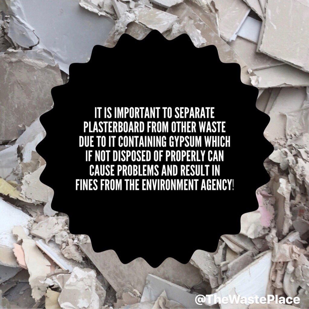 Thewasteplace's tweet photo. #Plasterboard doesn’t have to be a nightmare to deal with. Get a range of prices and you’ll find as a single waste stream it’s not as costly as First thought, also plasterboard when kept separated can be fully recycled 👍♻️ #thewasteplace #singlewastestream #quotecompare https://t.co/H7MYNc7Zvt
