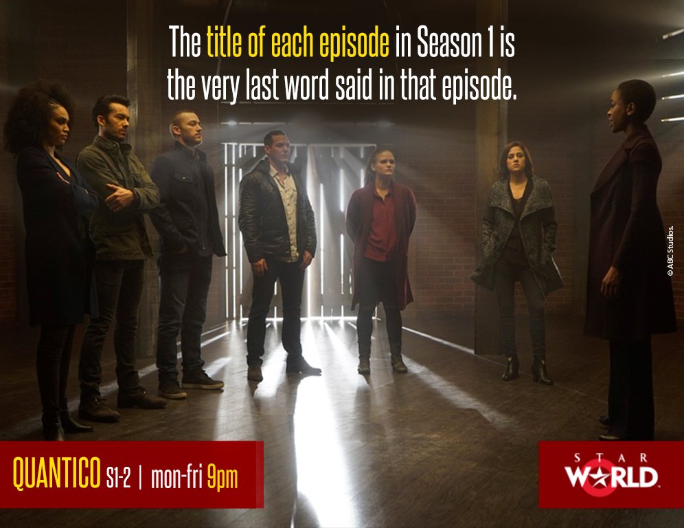 StarWorldIndia's tweet photo. Here’s a fact about Season 1 that you might not have known about! #QuanticoOnSW https://t.co/w7uOjp1N8C
